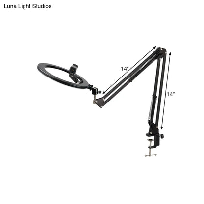 DecorBites™ Modern Black Swing Arm LED Mirror Light with USB Charging - Portable, Sleek Design