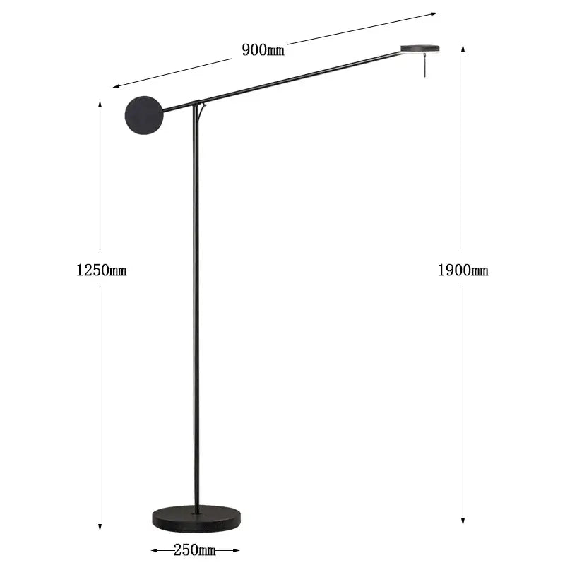 Modern black telescopic wall lamp for bedroom minimalist lighting