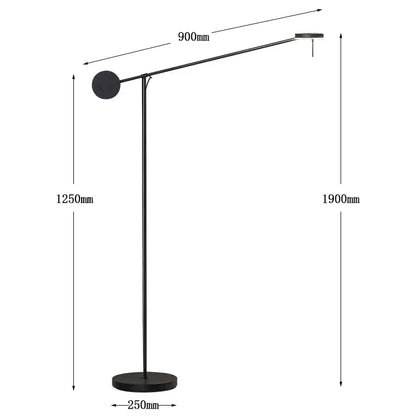 Modern black telescopic wall lamp for bedroom minimalist lighting