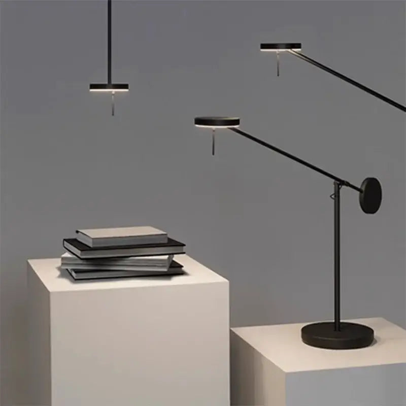 Modern black telescopic wall lamp for bedroom minimalist lighting