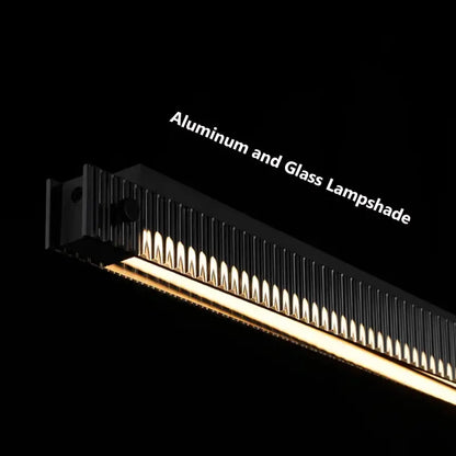 Modern black textured bar shape pendant light for dining room