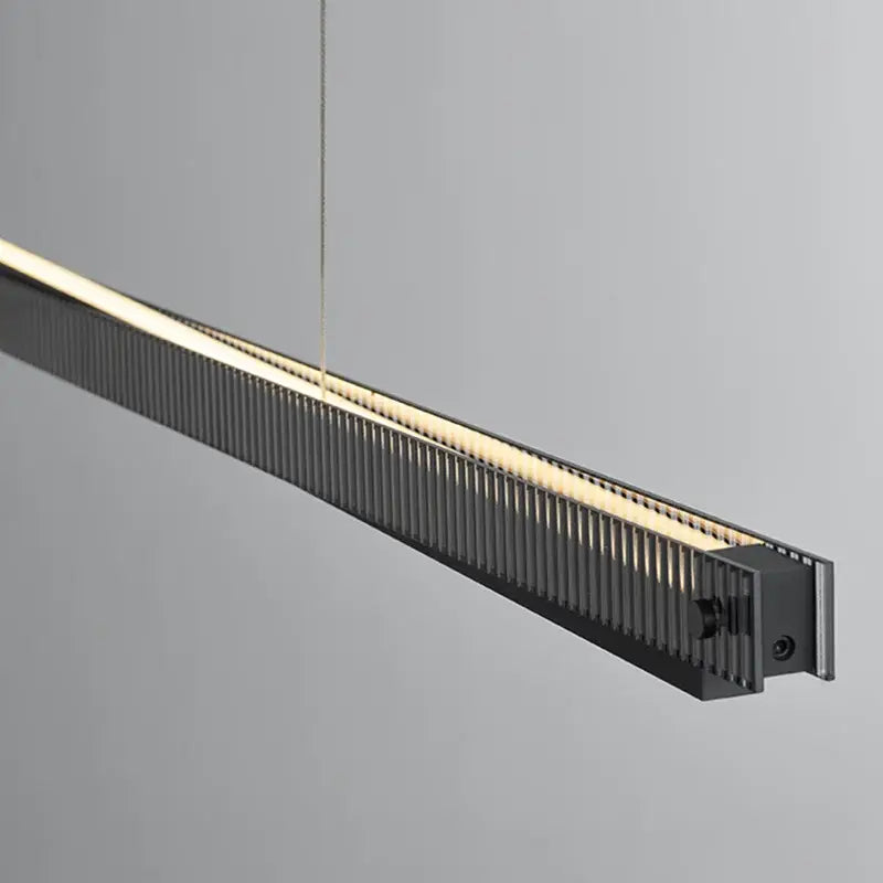 Modern black textured bar shape pendant light for dining room