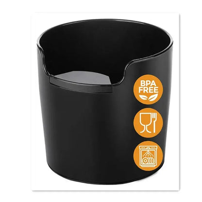 Modern black textured coffee knock box kitchen grounds dump bin