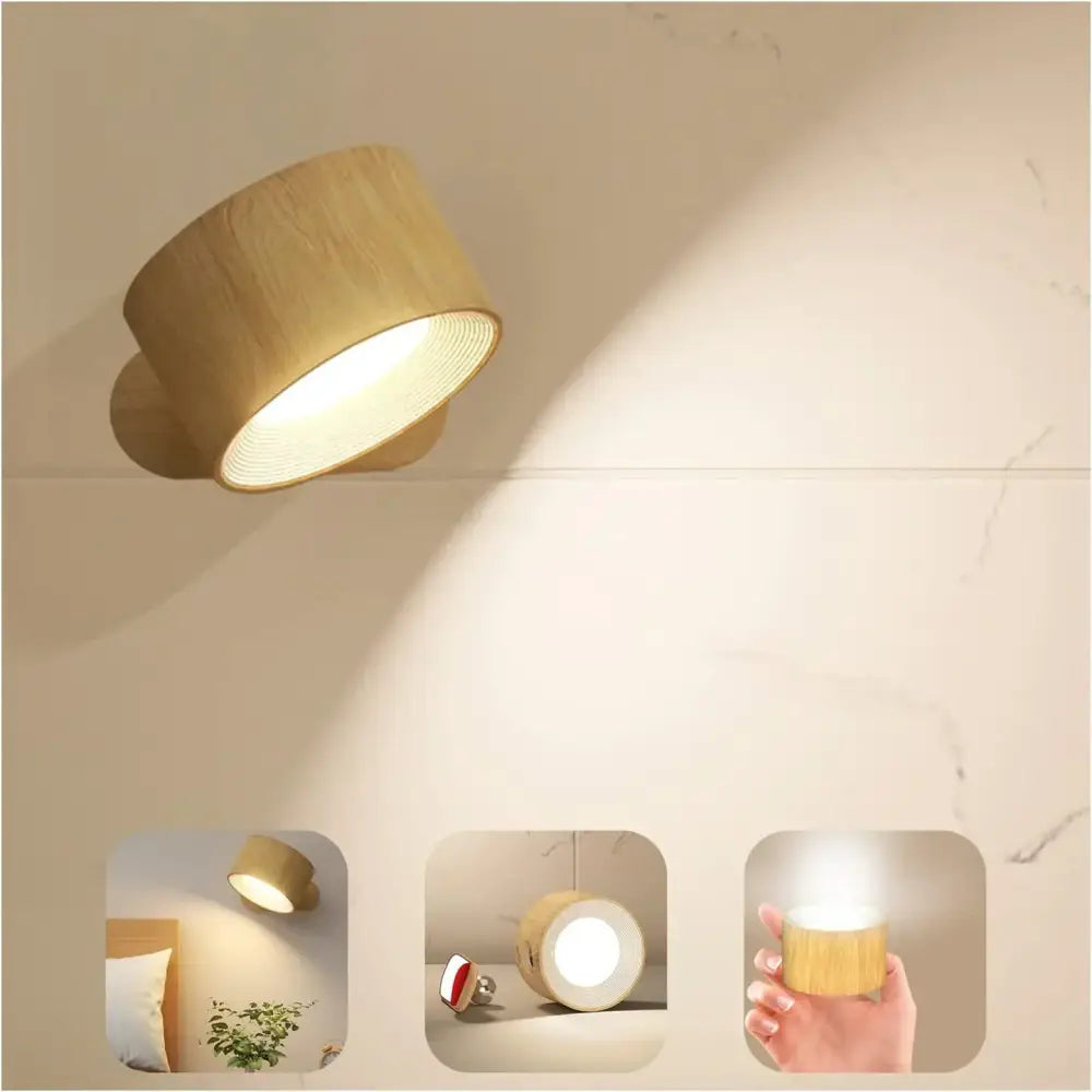 Modern black textured led wall light bedroom usb lamp