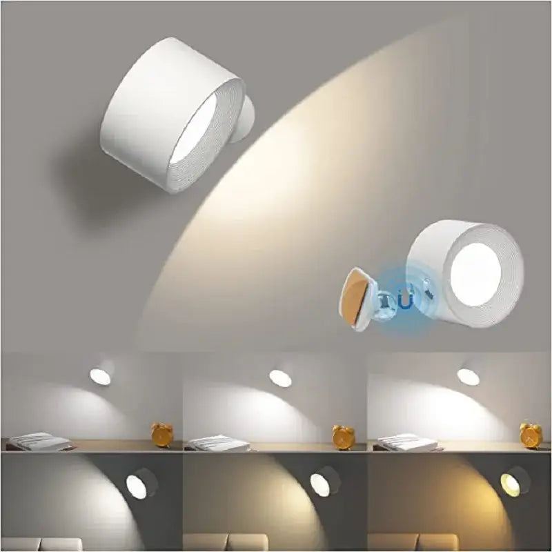 Modern black textured led wall light bedroom usb lamp