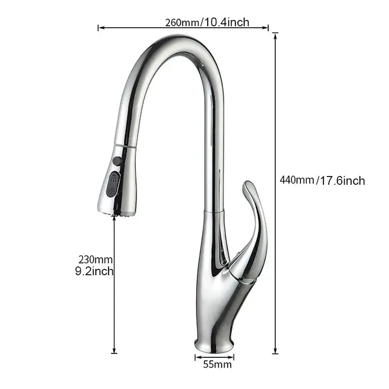 Modern black touch sensor kitchen faucet with curved spout
