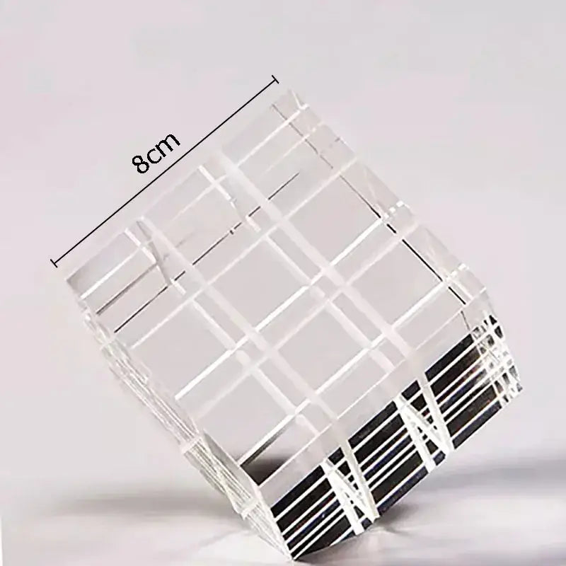Modern black & transparent crystal magic cube desk ornament office decor