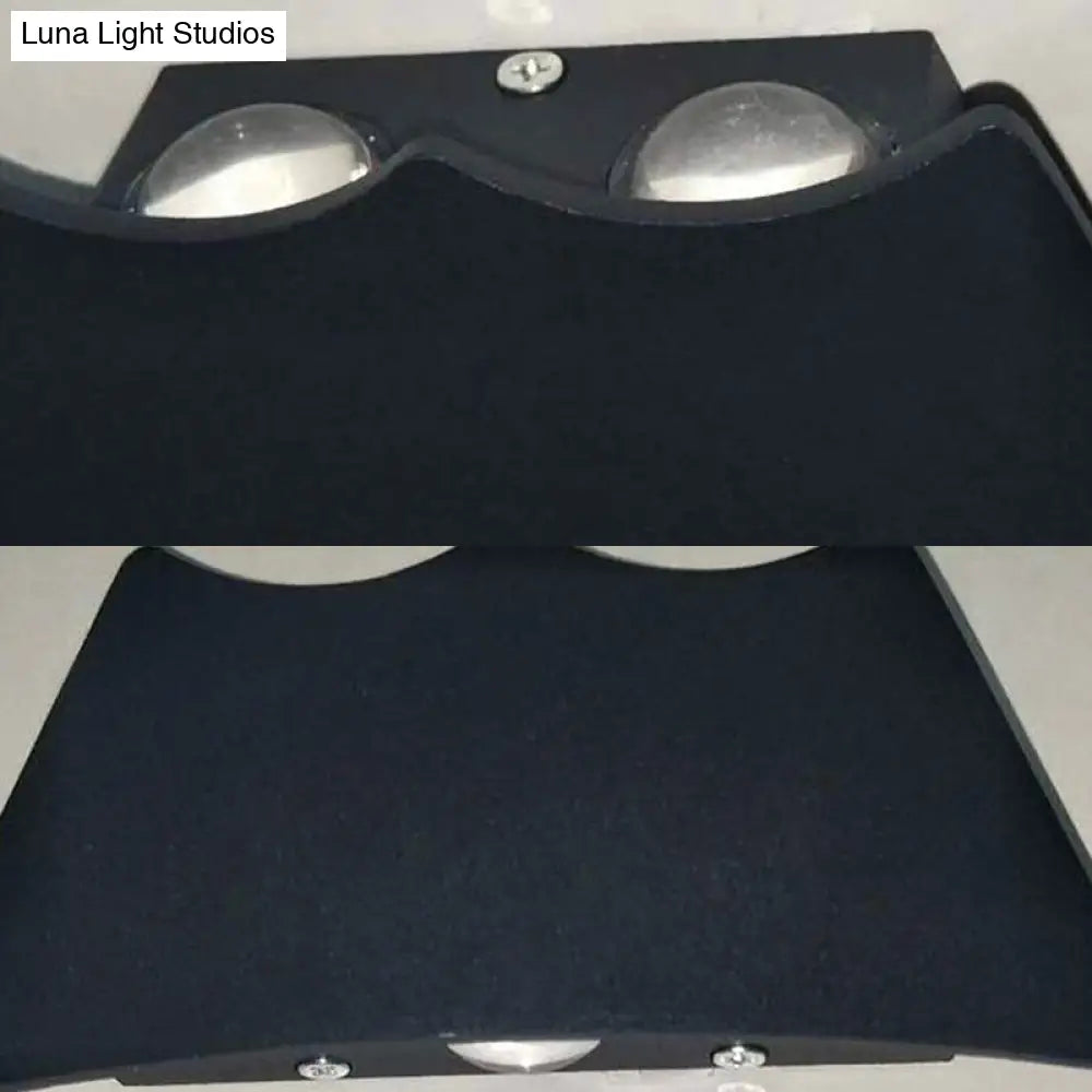 DecorBites™ Modern Black Trapezoid LED Wall Sconce Light for Bedroom with Warm/White Lighting