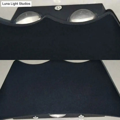 DecorBites™ Modern Black Trapezoid LED Wall Sconce Light for Bedroom with Warm/White Lighting