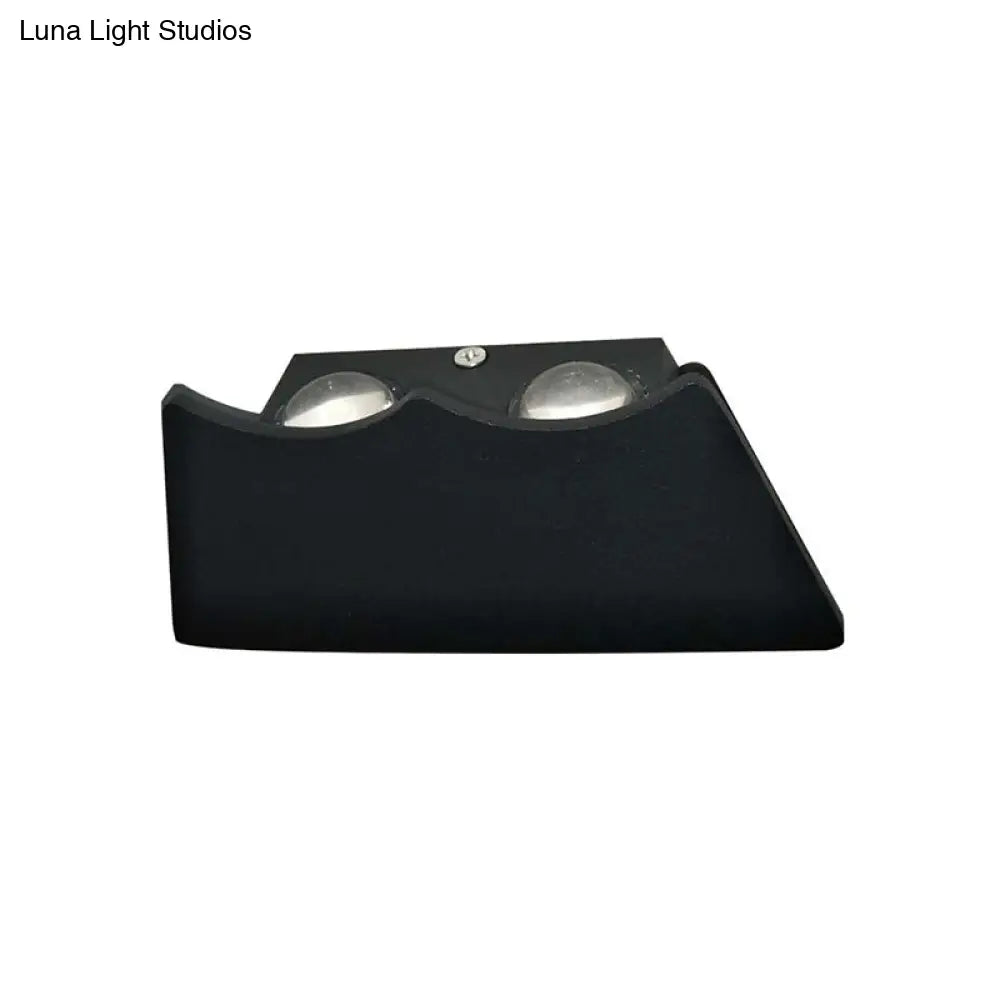 DecorBites™ Modern Black Trapezoid LED Wall Sconce Light for Bedroom with Warm/White Lighting