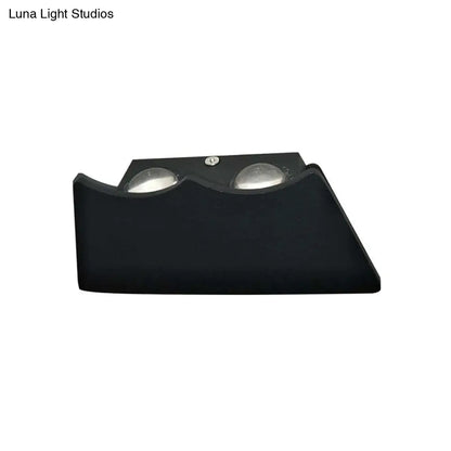DecorBites™ Modern Black Trapezoid LED Wall Sconce Light for Bedroom with Warm/White Lighting