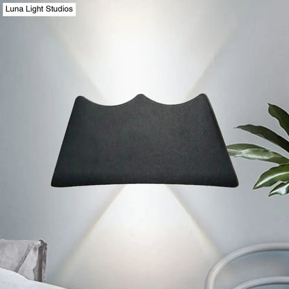 DecorBites™ Modern Black Trapezoid LED Wall Sconce Light for Bedroom with Warm/White Lighting