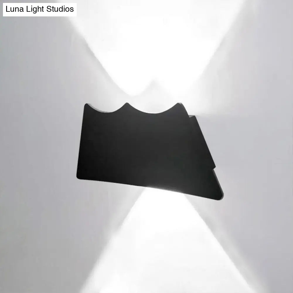 DecorBites™ Modern Black Trapezoid LED Wall Sconce Light for Bedroom with Warm/White Lighting