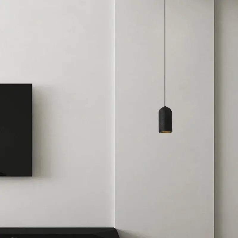 Modern black travertine led pendant lamp kitchen gold interior lining