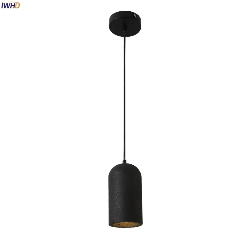 Modern black travertine led pendant lamp kitchen gold interior lining