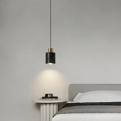 Modern black travertine led pendant light for dining room