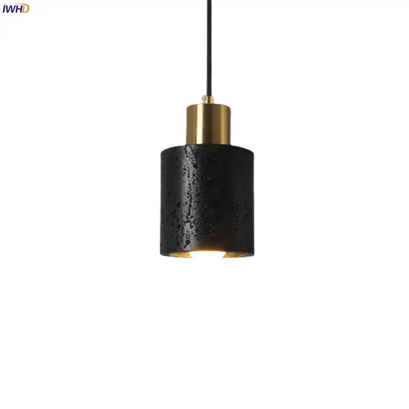 Modern black travertine led pendant light for dining room