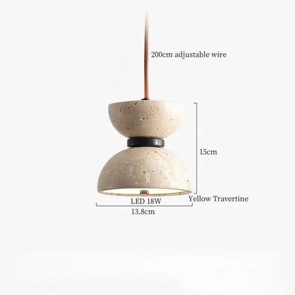 Modern black travertine led pendant light for dining room