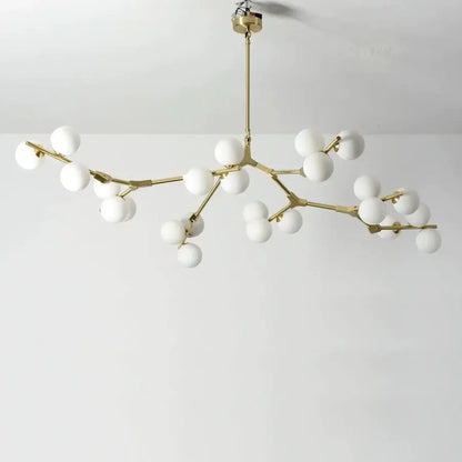 Modern black tree branch led ceiling light dining room glass globes