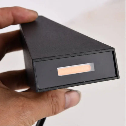 Modern black triangular led wall light garden sconce