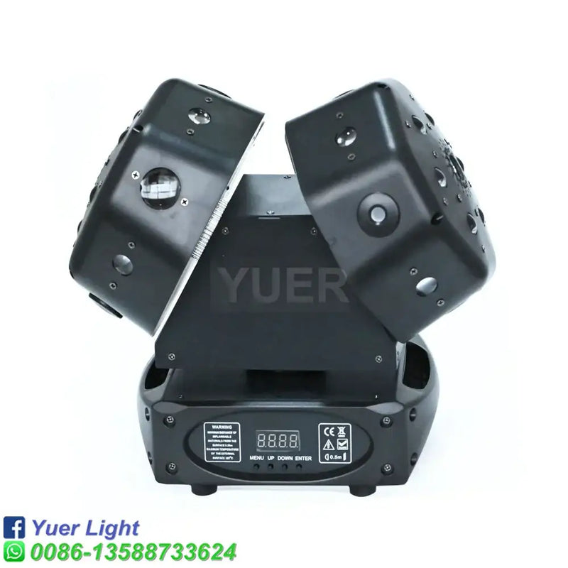 Modern black triple cube stage light decorbites dual led strobe party