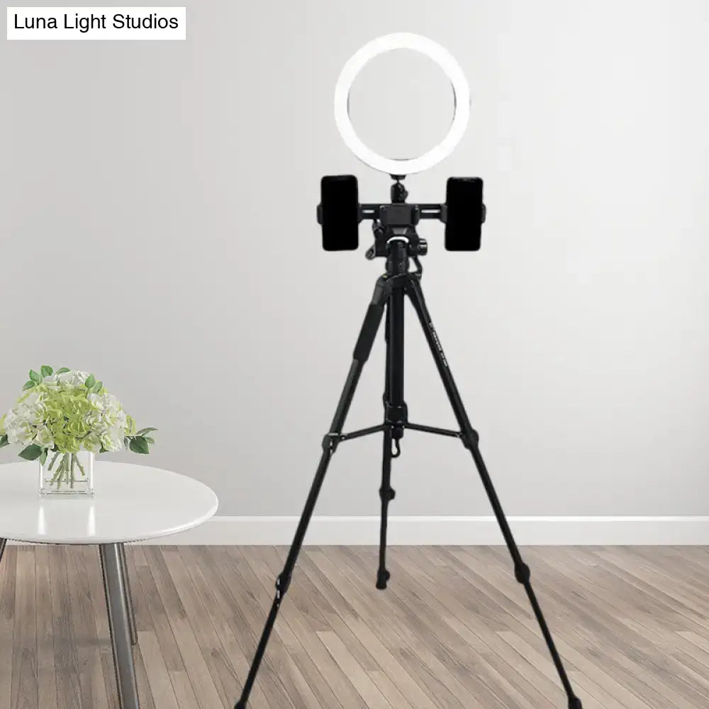 Modern black tripod ring light stylish lighting solution bedroom lamp