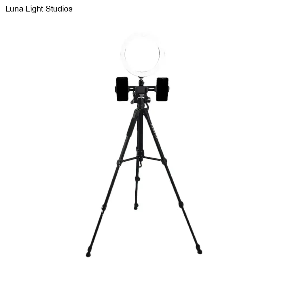 Modern black tripod ring light stylish lighting solution bedroom lamp