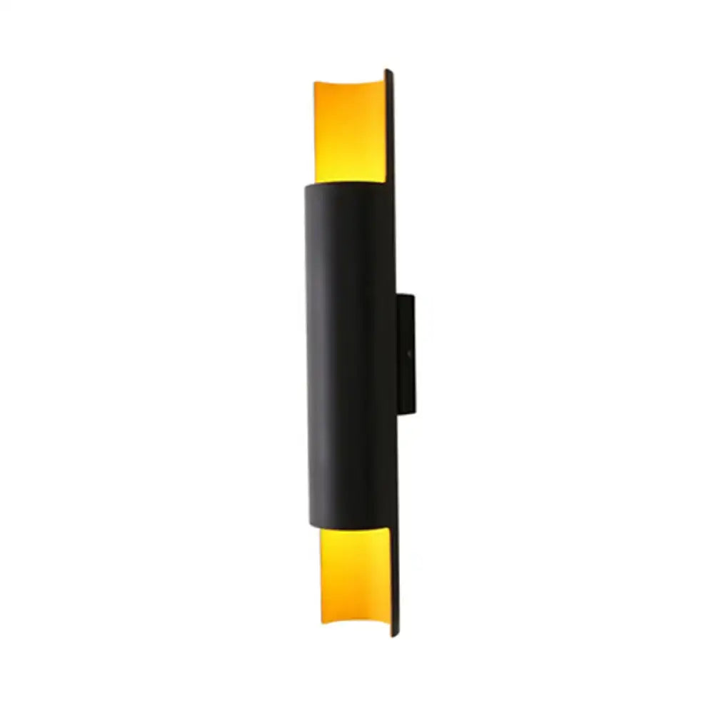 Modern black tubular wall mounted bedside lamp bedroom e26 e27 light
