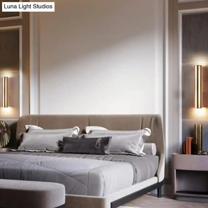 Modern black tubular wall mounted bedside lamp bedroom e26 e27 light