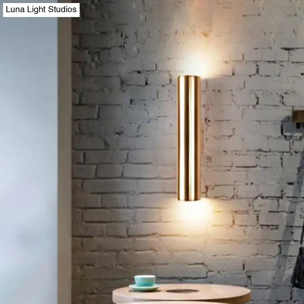 Modern black tubular wall mounted bedside lamp bedroom e26 e27 light