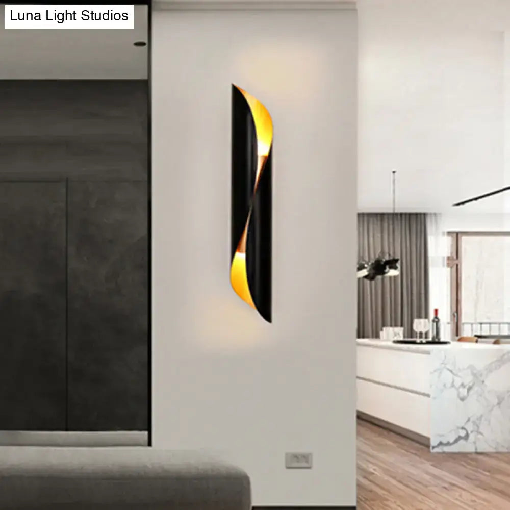 Modern black tubular wall mounted bedside lamp bedroom e26 e27 light