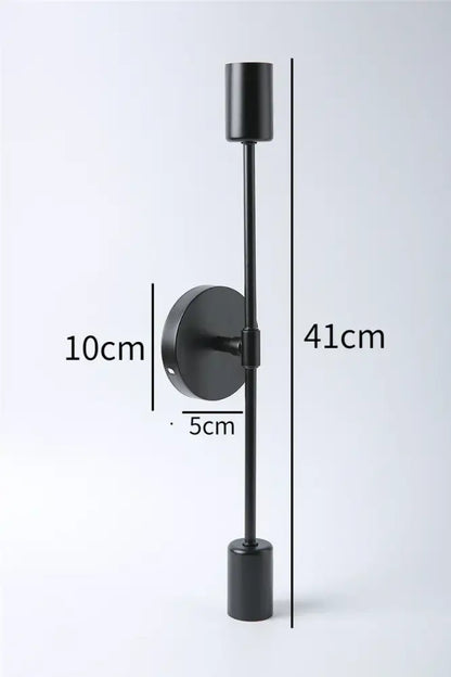 Modern black two arm led wall lamp bedroom vanity light