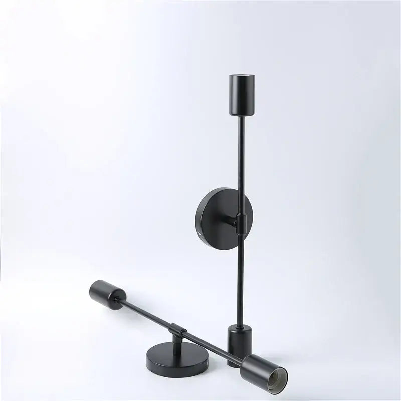 Modern black two arm led wall lamp bedroom vanity light