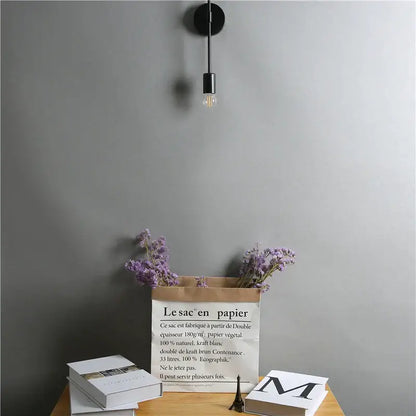 Modern black two arm led wall lamp bedroom vanity light