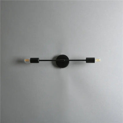 Modern black two arm led wall lamp bedroom vanity light