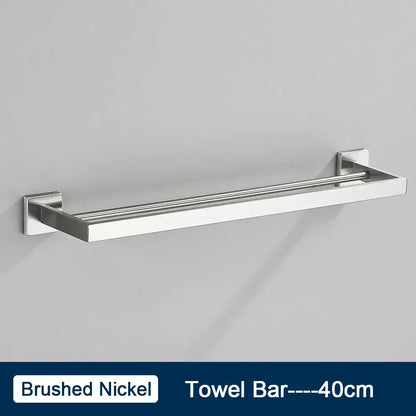Modern black two tier towel rack bathroom cloth holder