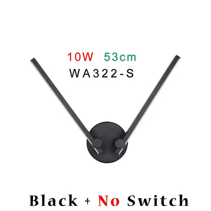 Modern black v-shaped double arm adjustable wall light for bedroom