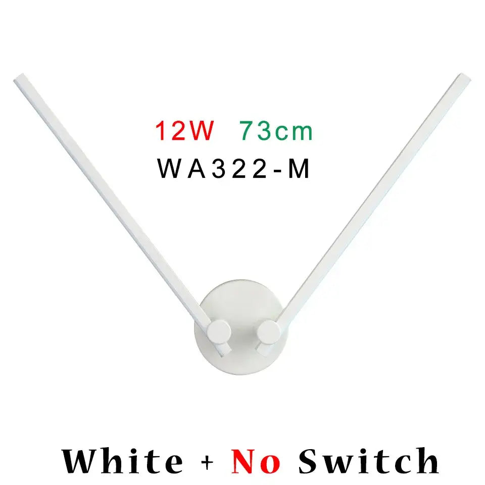 Modern black v-shaped double arm adjustable wall light for bedroom