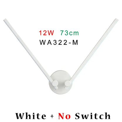 Modern black v-shaped double arm adjustable wall light for bedroom