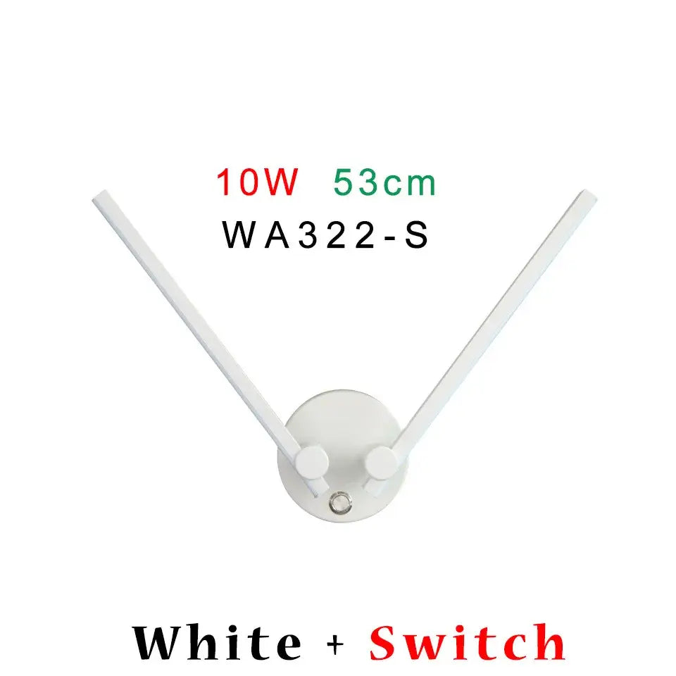 Modern black v-shaped double arm adjustable wall light for bedroom