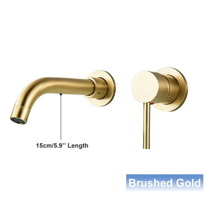 Modern black wall mounted basin faucet bathroom mixer tap