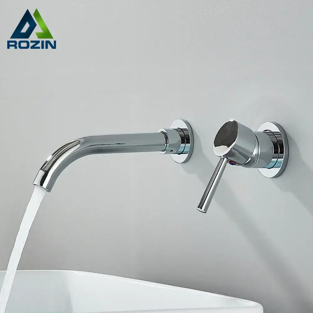 Modern black wall mounted basin faucet bathroom mixer tap