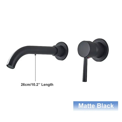 Modern black wall mounted basin faucet bathroom mixer tap