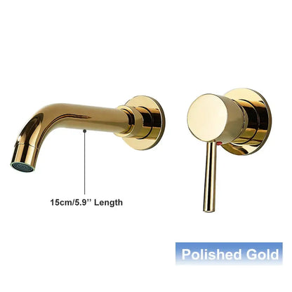 Modern black wall mounted basin faucet bathroom mixer tap