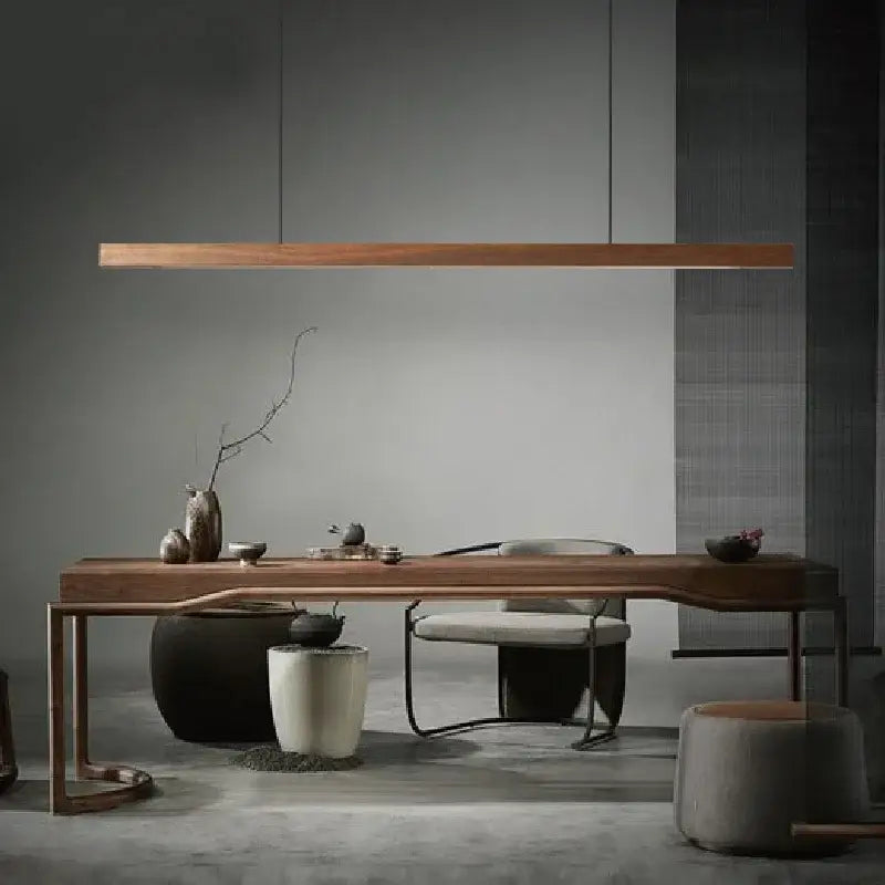 Modern black walnut led pendant light for dining room