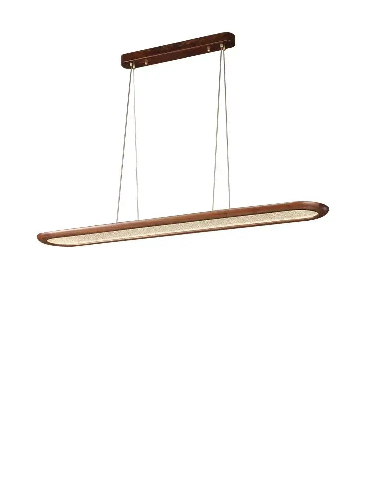 Modern black walnut wooden dining room led pendant lamp