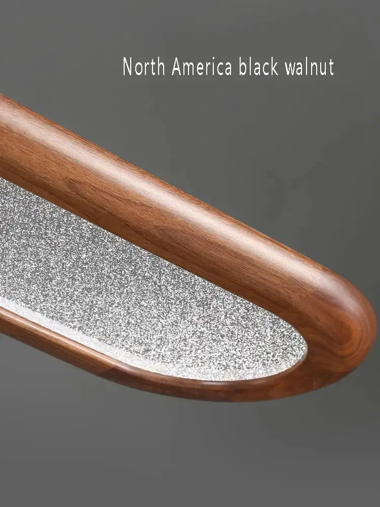 Modern black walnut wooden dining room led pendant lamp