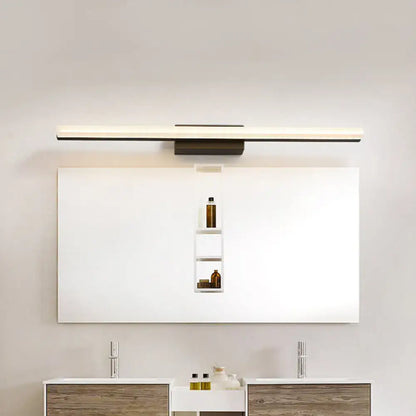 Modern black warm white linear led sconce bathroom wall light