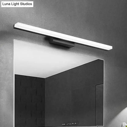 Modern black warm white linear led sconce bathroom wall light