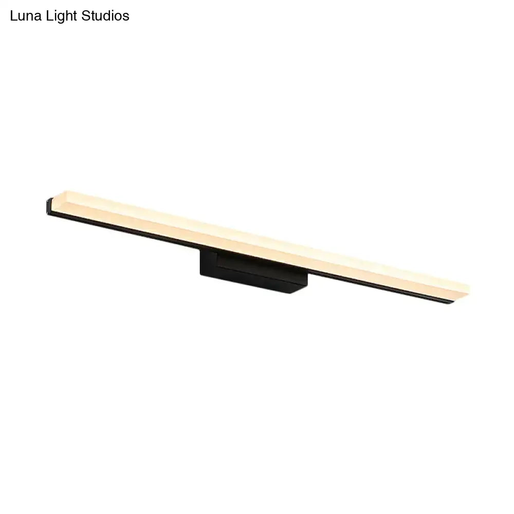 Modern black warm white linear led sconce bathroom wall light